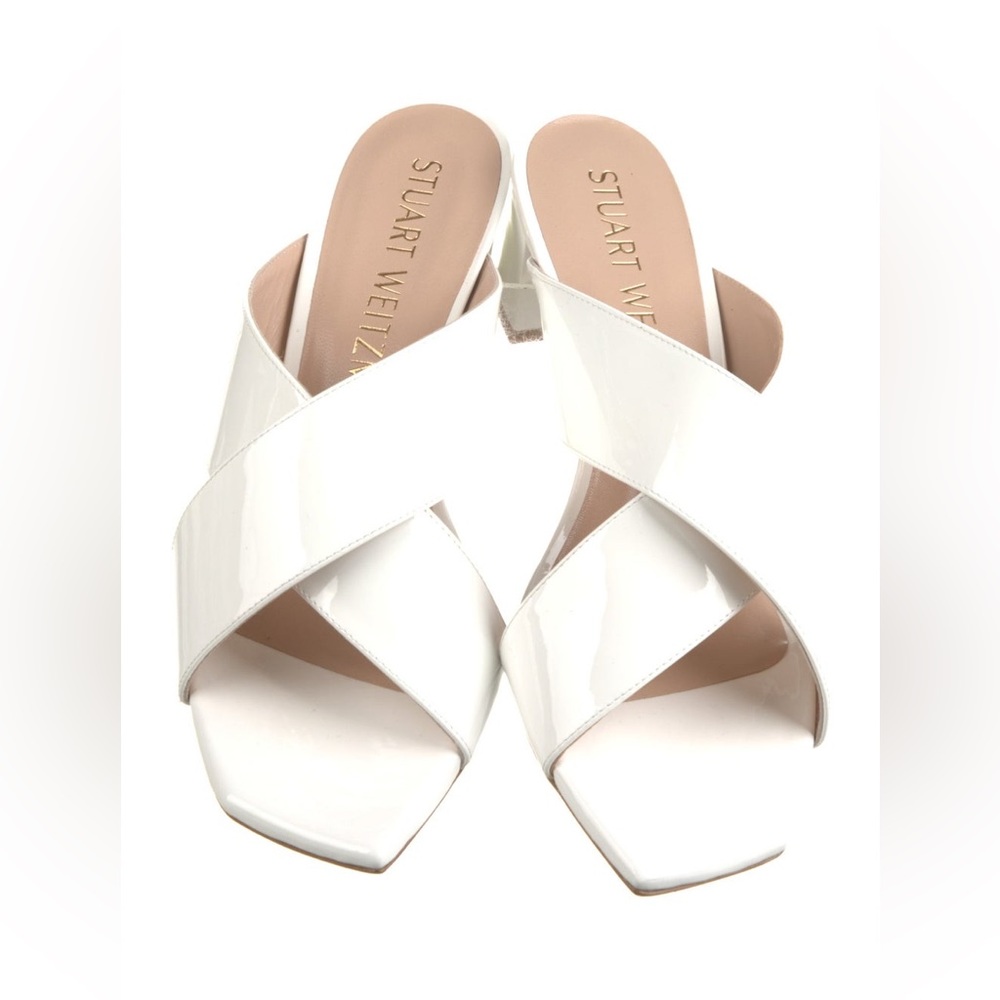 Stuart Weitzman Patent Leather Slingback Sandals